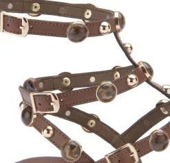 Zehentrenner|Sandalen|Kotris Zehentrenner in Übergrößen Braun