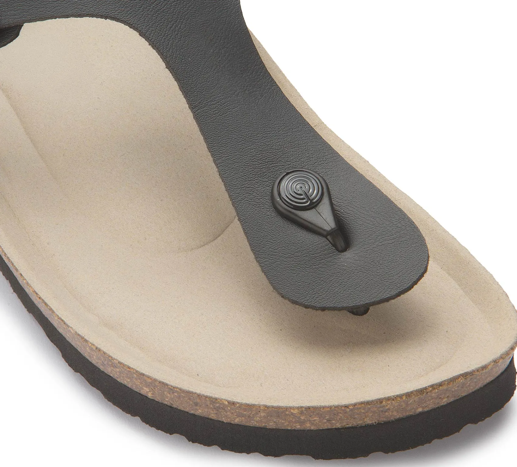 Sandalen|Hausschuhe|Horsch Schuhe Zehentrenner in Übergrößen Schwarz