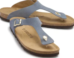 Sandalen|Horsch Schuhe Zehentrenner in Übergrößen Blau