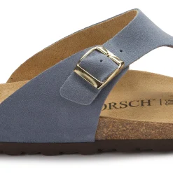 Sandalen|Horsch Schuhe Zehentrenner in Übergrößen Blau