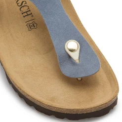 Sandalen|Horsch Schuhe Zehentrenner in Übergrößen Blau