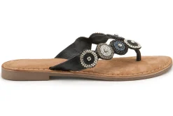 Zehentrenner|Sandalen|Horsch Schuhe Zehentrenner in Untergrößen Schwarz