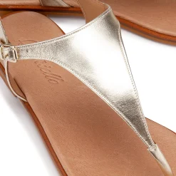 Zehentrenner|Sandalen|Horsch Schuhe Zehentrenner in Untergrößen Gold