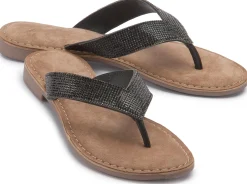 Zehentrenner|Sandalen|Horsch Schuhe Zehentrenner in Untergrößen Schwarz