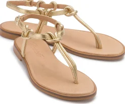 Zehentrenner|Sandalen|Horsch Schuhe Zehentrenner in Untergrößen Gold
