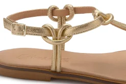 Zehentrenner|Sandalen|Horsch Schuhe Zehentrenner in Untergrößen Gold