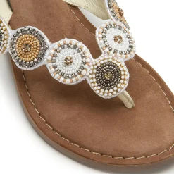 Sandalen|Zehentrenner|Horsch Schuhe Zehentrenner in Untergrößen Weiß